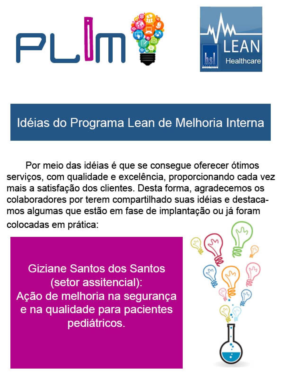 Idéias do Programa Lean de Melhoria Interna 4