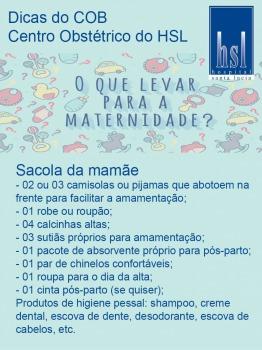 O que levar para a Maternidade