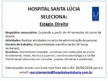 Oportunidade de trabalho - Estágio Direito