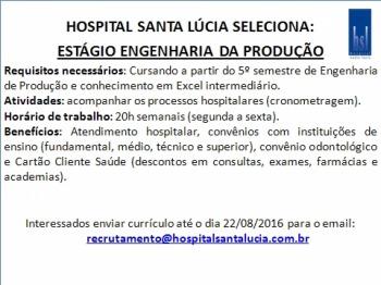 Estágio em Engenharia da Produção